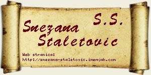 Snežana Staletović vizit kartica